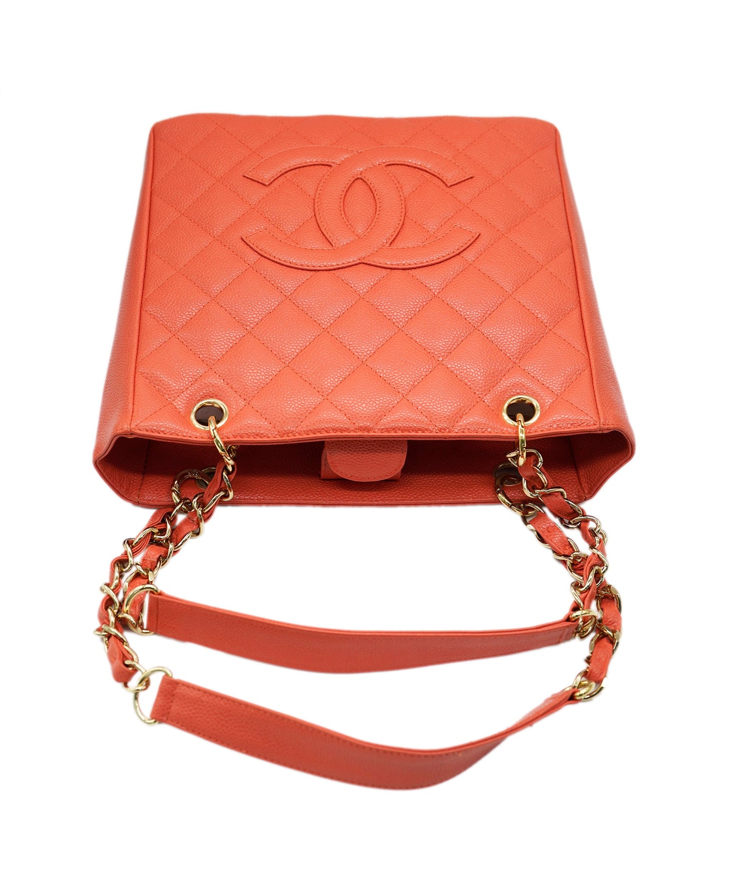 CHANEL VINTAGE PST CHAIN TOTE BAG PINK CAVIAR SKIN 90268195 DBXS3592