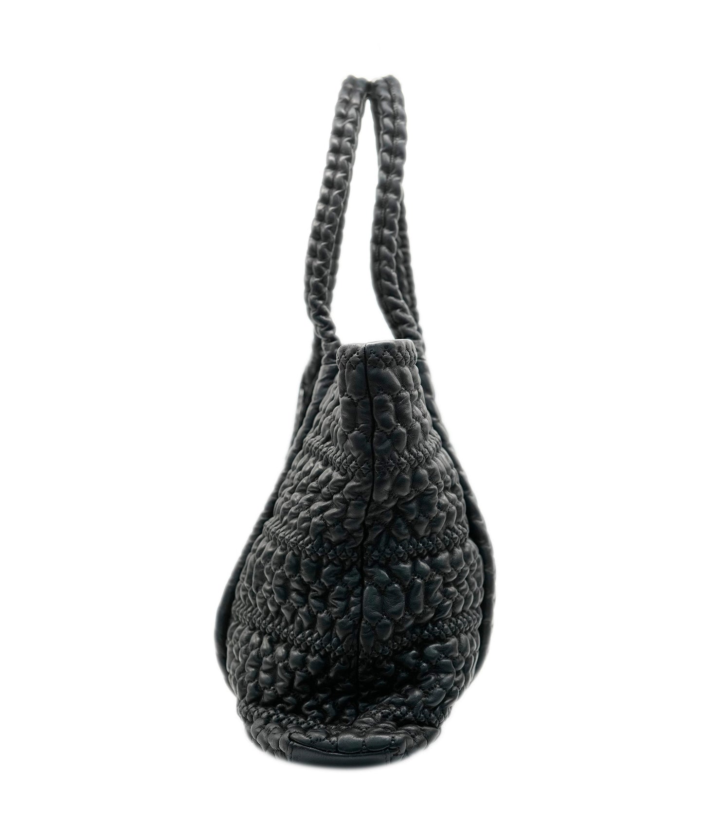CHANEL Tote Bag Leather Black DBXS3582