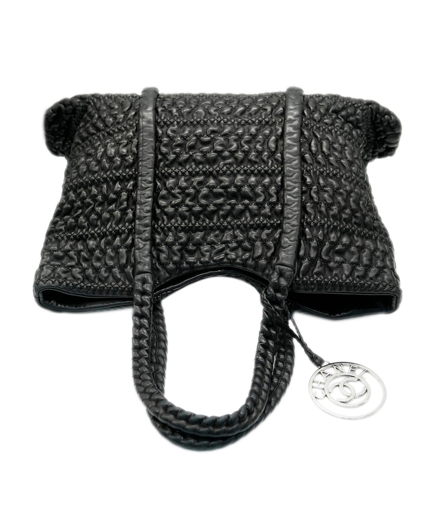 CHANEL Tote Bag Leather Black DBXS3582