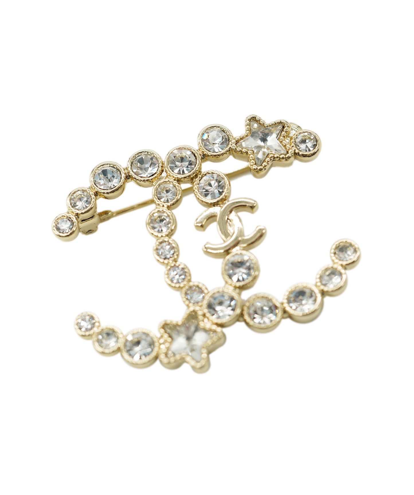CHANEL Cocomark RHINESTONE Brooch DBXS3560