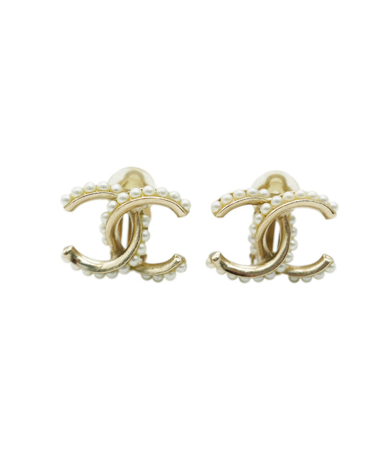 CHANEL EARRINGS COCOMARK PEARL ACCESSORY A13B 90269931 DBXS3597