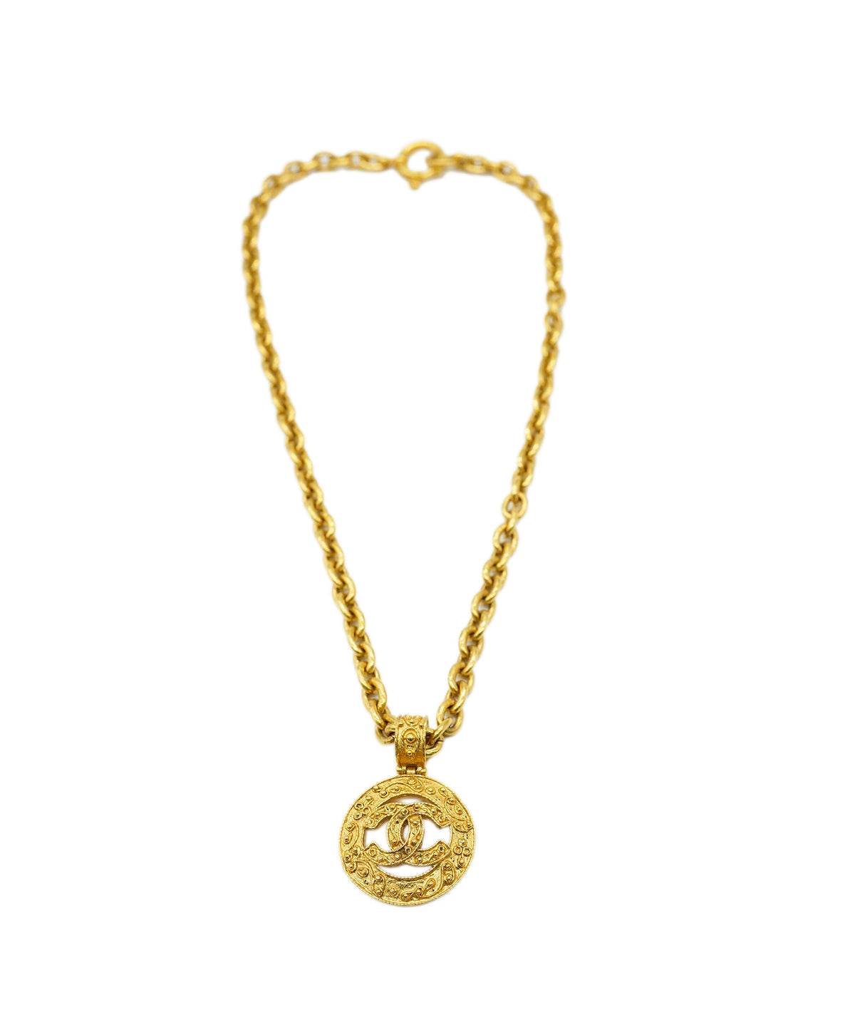 Chanel Vintage Coco Round Necklace ALC2220