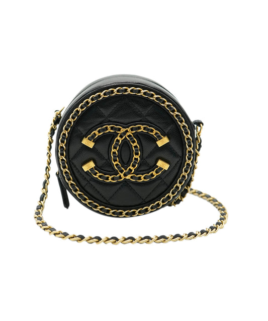 Chanel Filigree Black Mini Crossbody Bag ALL0945