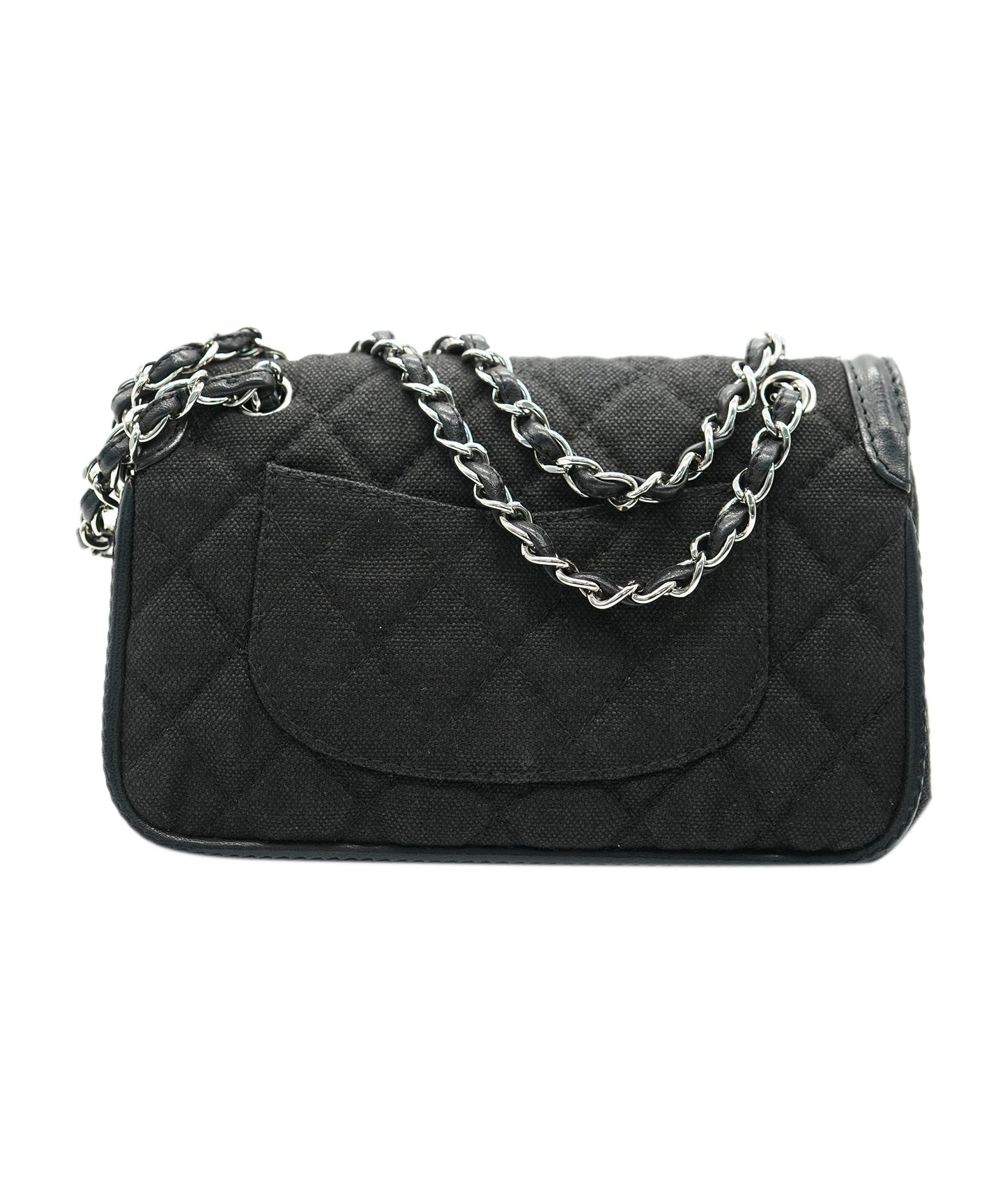 Chanel Black Double Flap Canvas with GHW Bag ALC2214