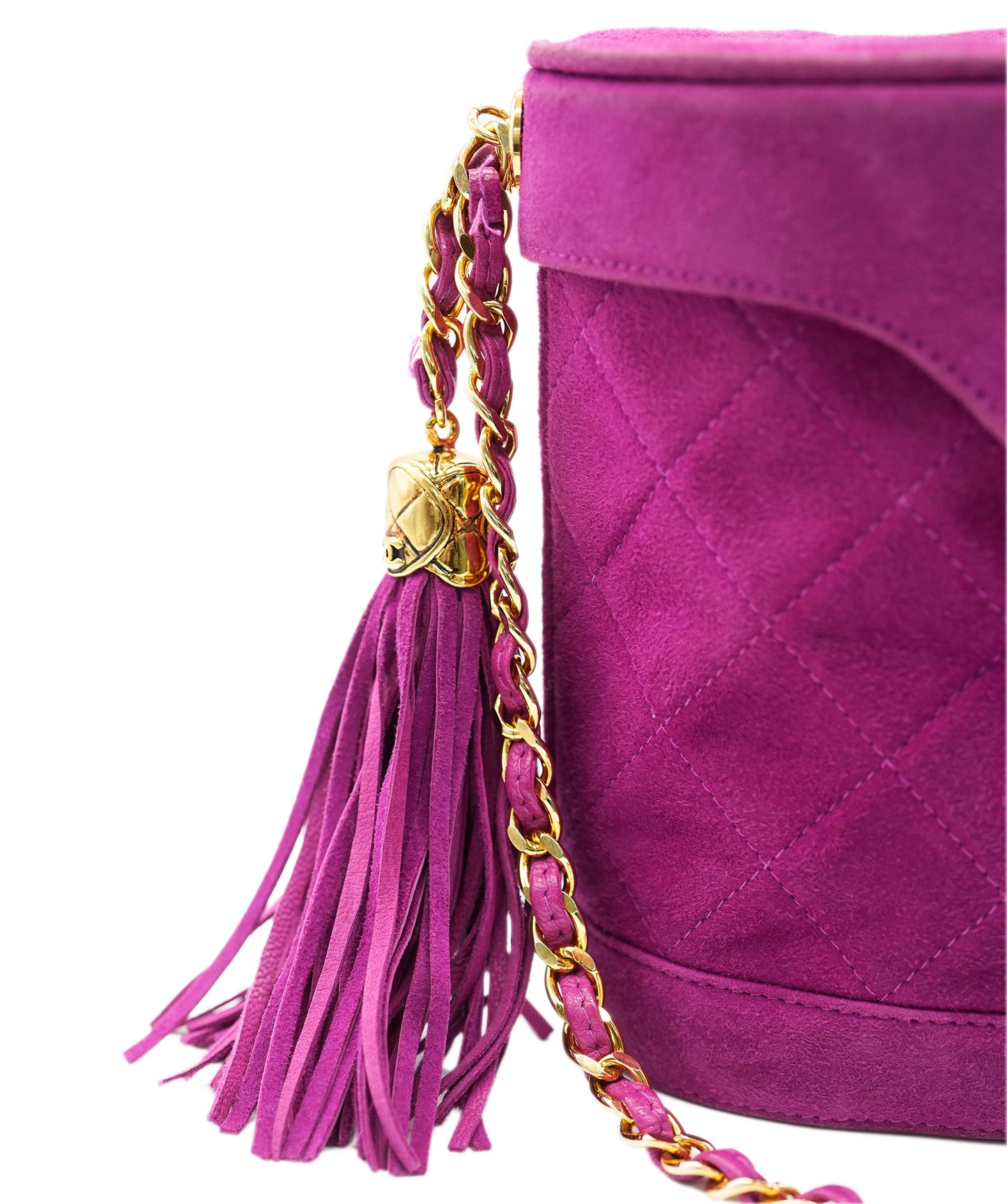 Chanel Purple Suede Tassel Crossbody Bag ALC2217