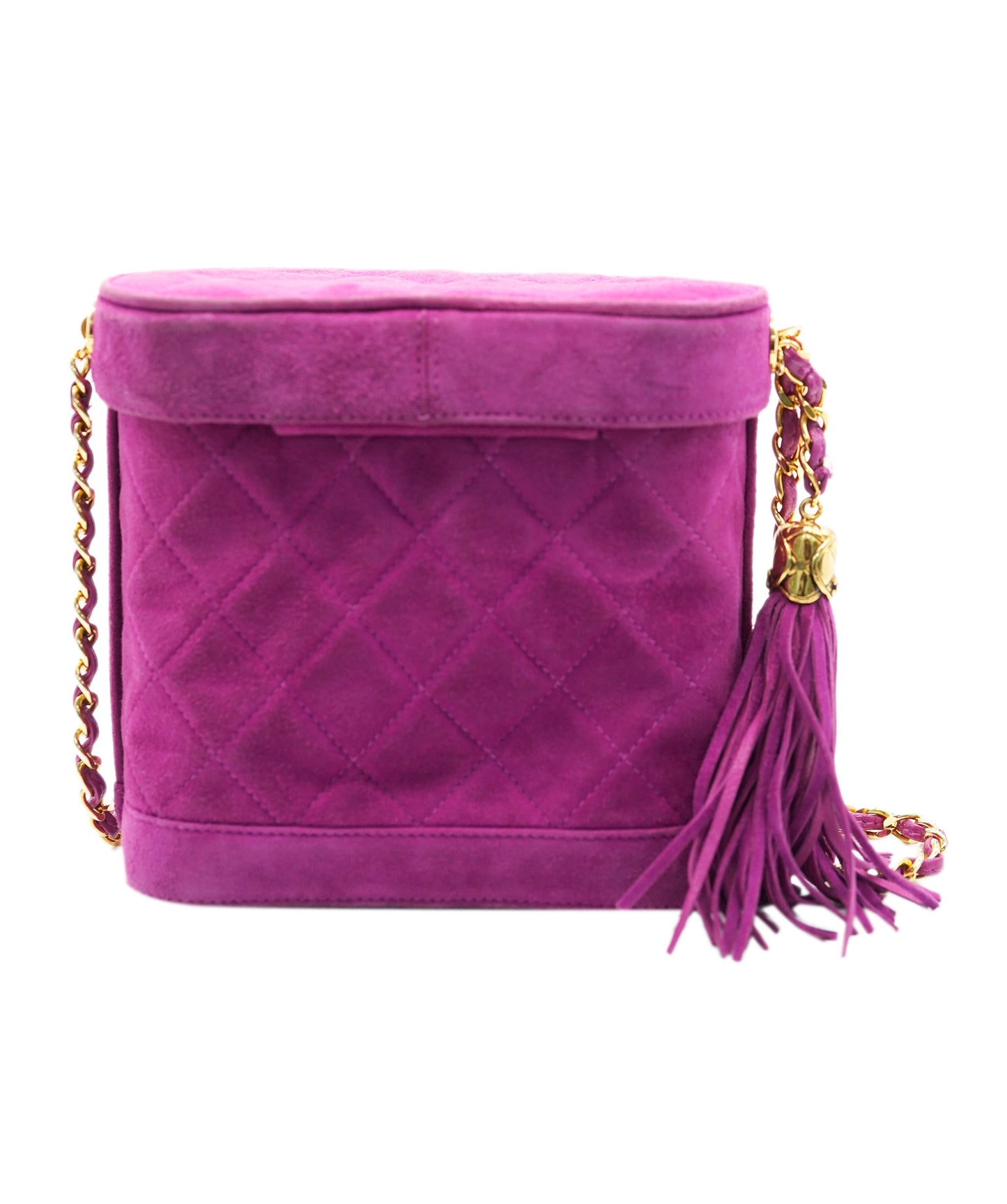 Chanel Purple Suede Tassel Crossbody Bag ALC2217