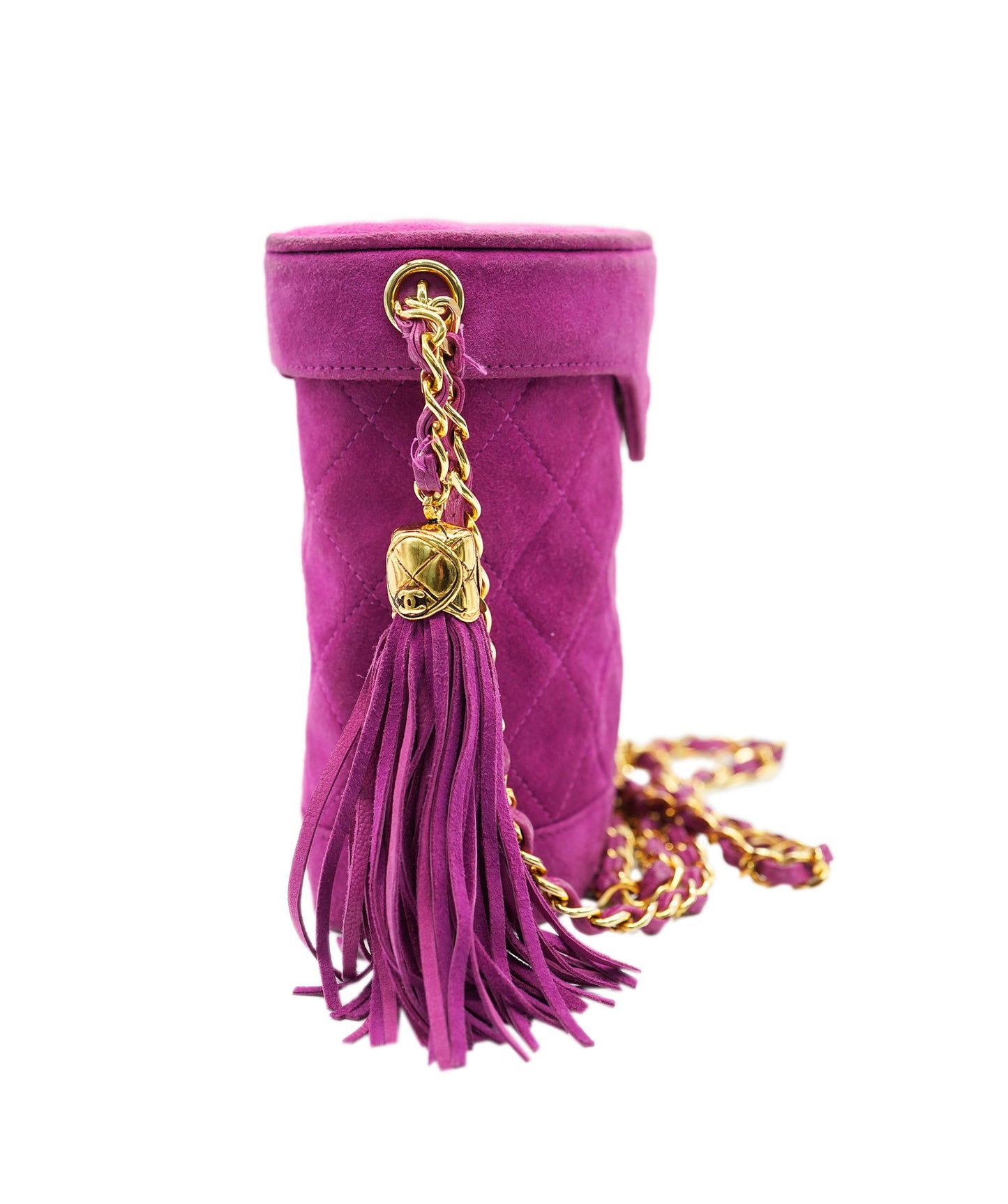 Chanel Purple Suede Tassel Crossbody Bag ALC2217