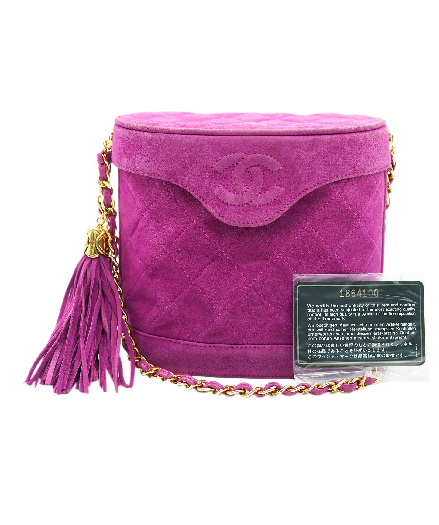 Chanel Purple Suede Tassel Crossbody Bag ALC2217