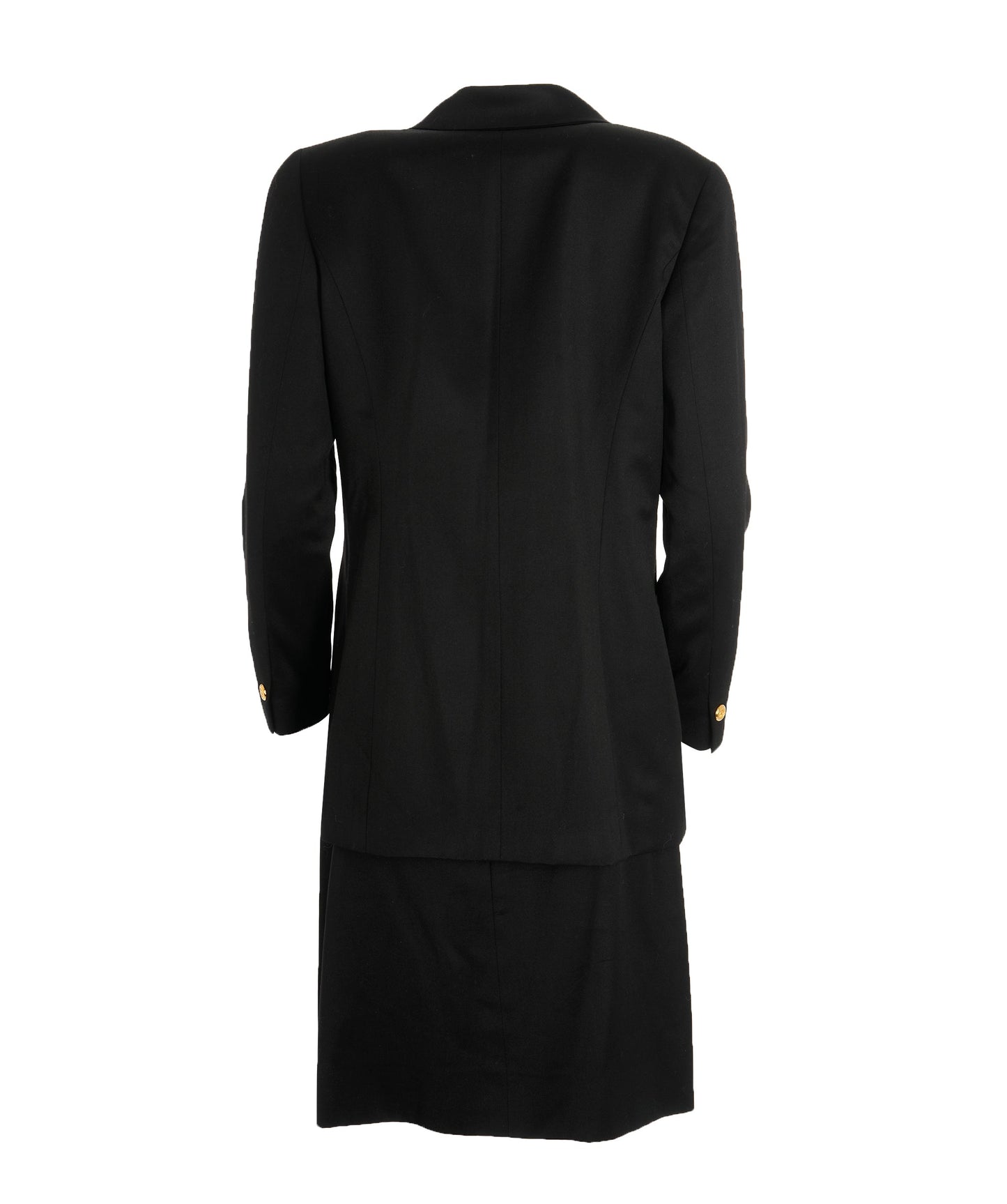 Chanel Black CC Button Vintage Suit Set  ALC2235
