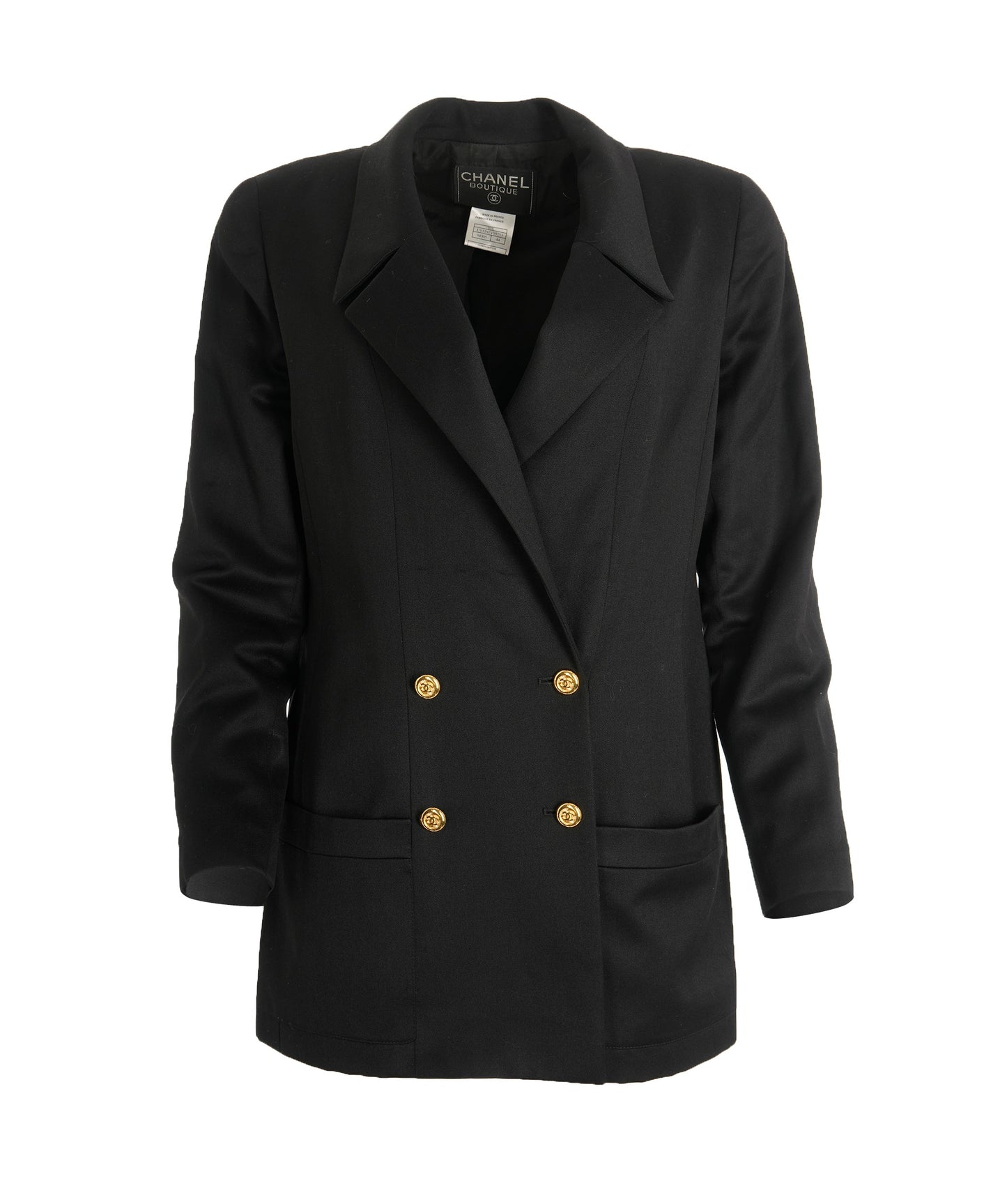 Chanel Black CC Button Vintage Suit Set  ALC2235