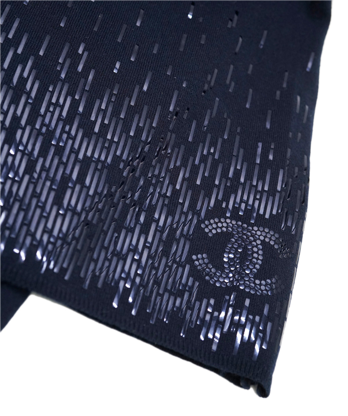 Chanel navy long scarf  DBXS3795