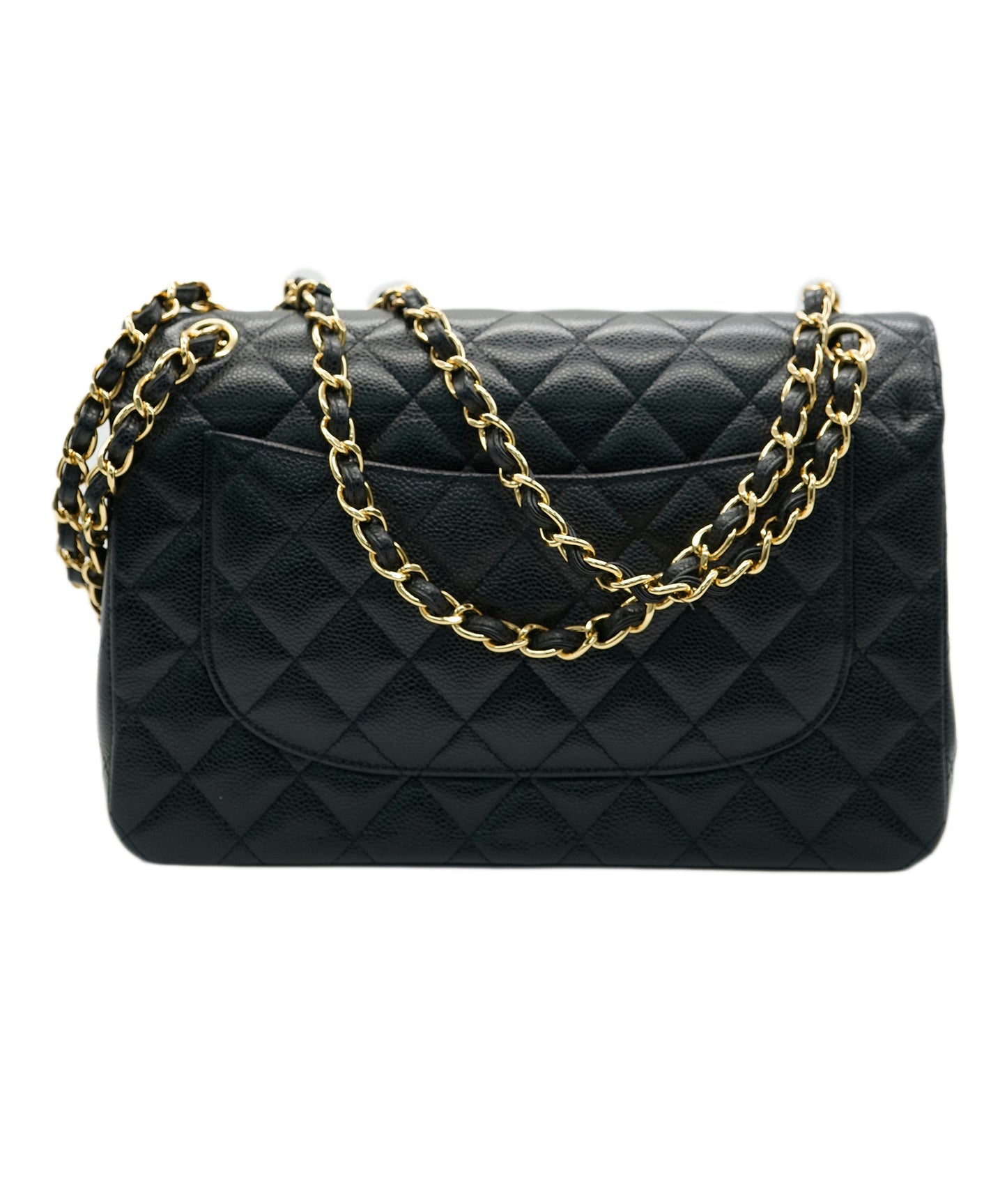 Chanel black jumbo classic flap caviar with ghw - AJC0922