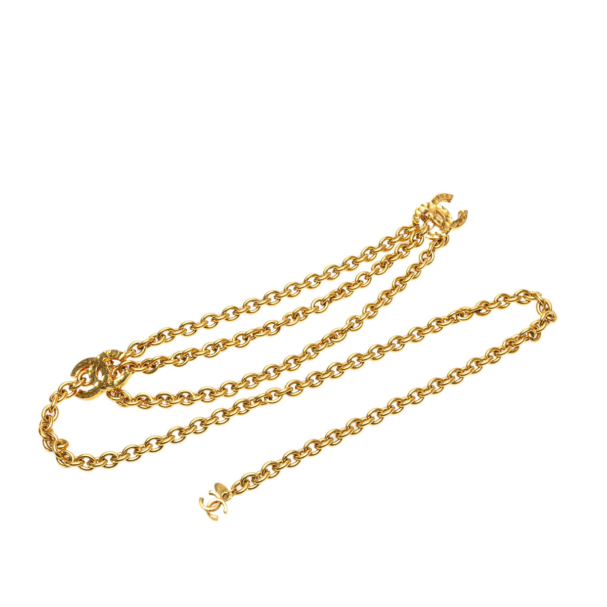 Gold Chanel Gold Plated CC Chain Link Belt