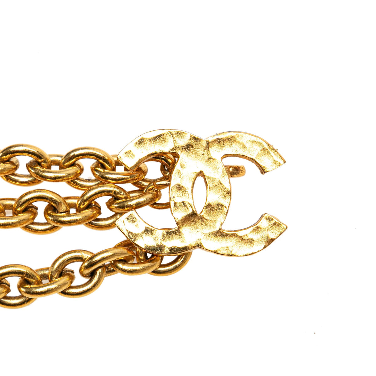Gold Chanel Gold Plated CC Chain Link Belt