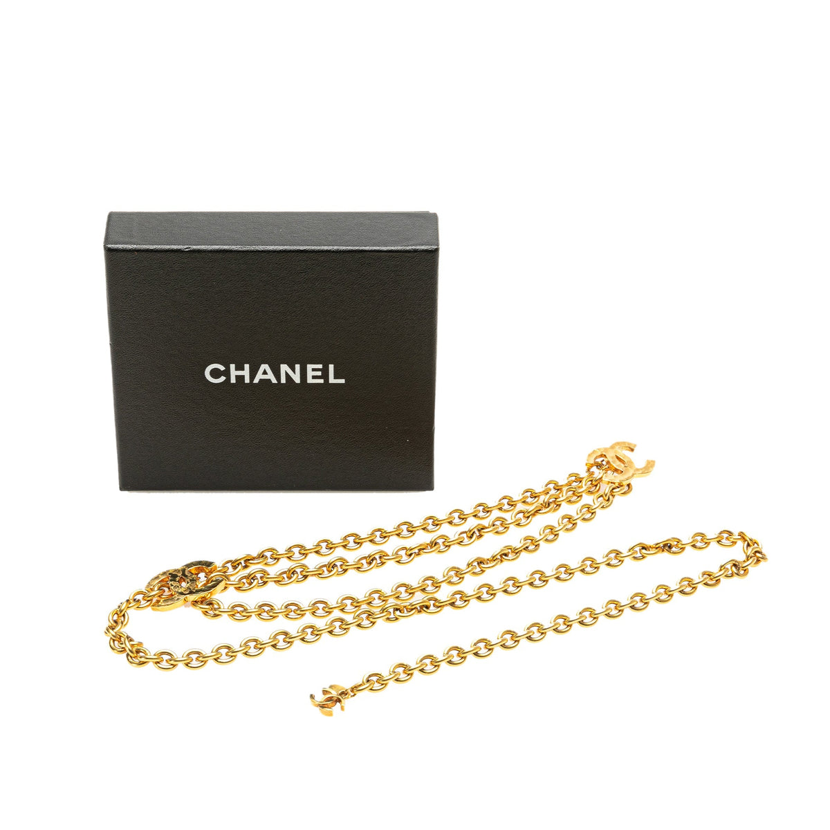Gold Chanel Gold Plated CC Chain Link Belt