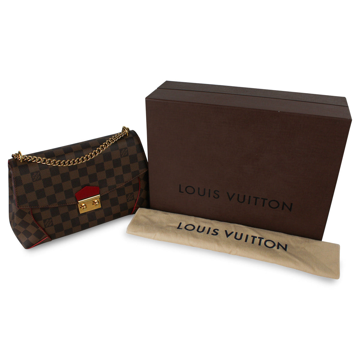 Caissa Clutch Cerise - Damier Ebene