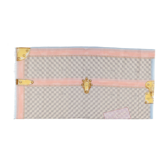 LOUIS VUITTON Louis Vuitton Damier Azur Summer Trunk Scarf