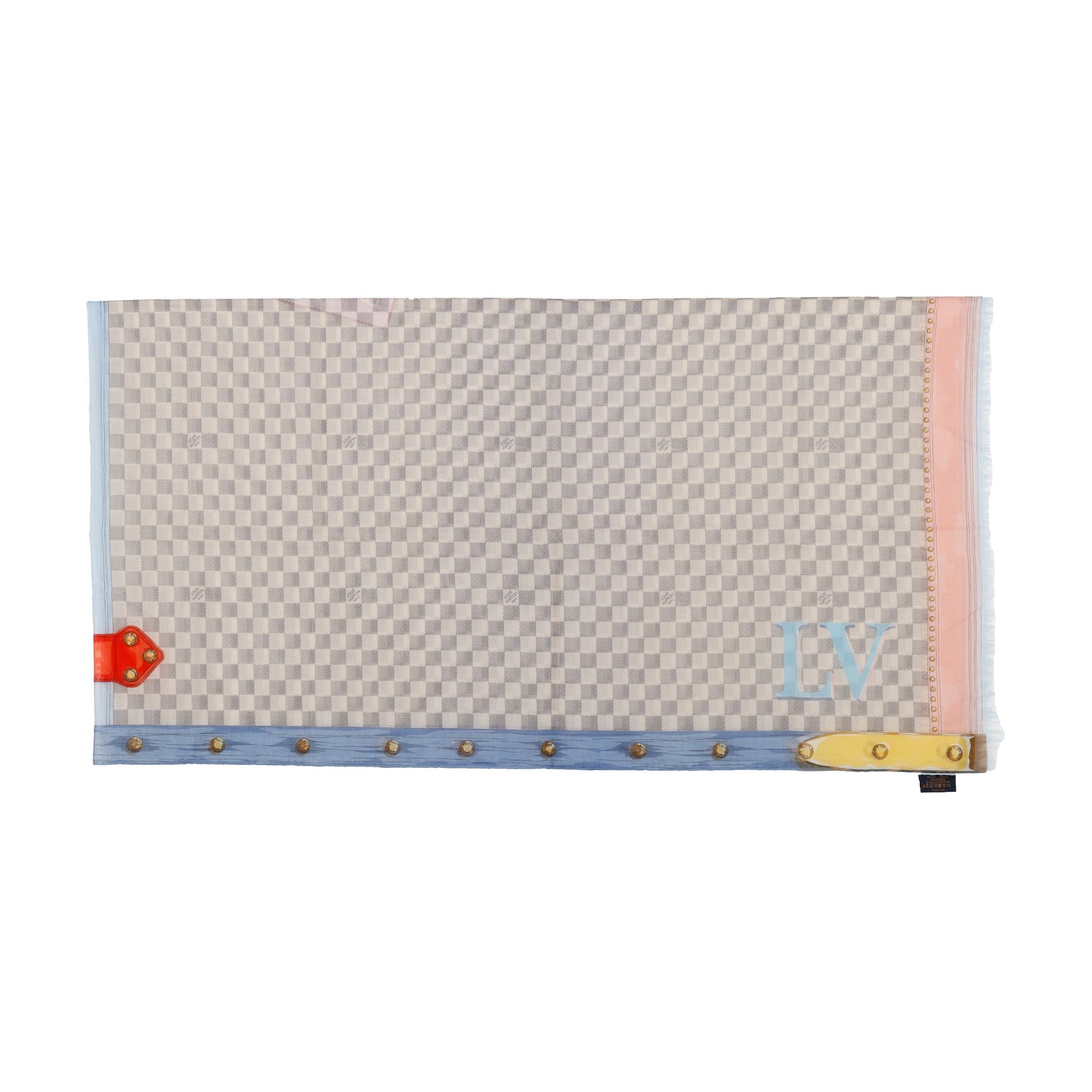 LOUIS VUITTON Louis Vuitton Damier Azur Summer Trunk Scarf
