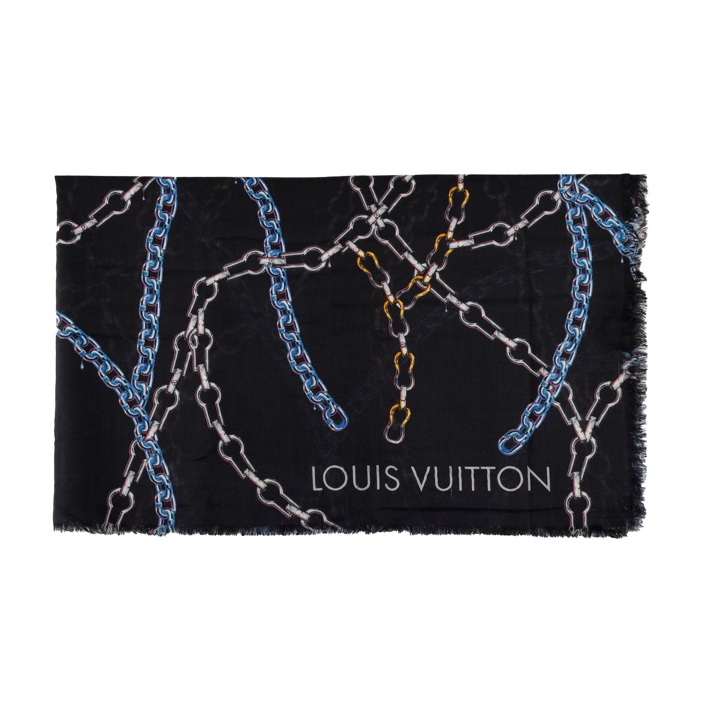 LOUIS VUITTON Louis Vuitton Multicolor Chain Print Scarf