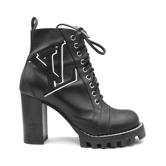 LOUIS VUITTON Black SIZE 39.5 Boots