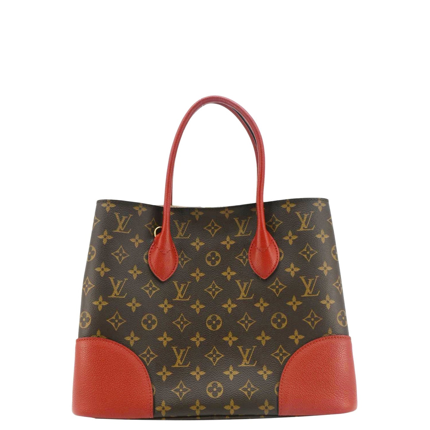 LOUIS VUITTON Flandrin Monogram Canvas Tote Shoulder Bag Cherry