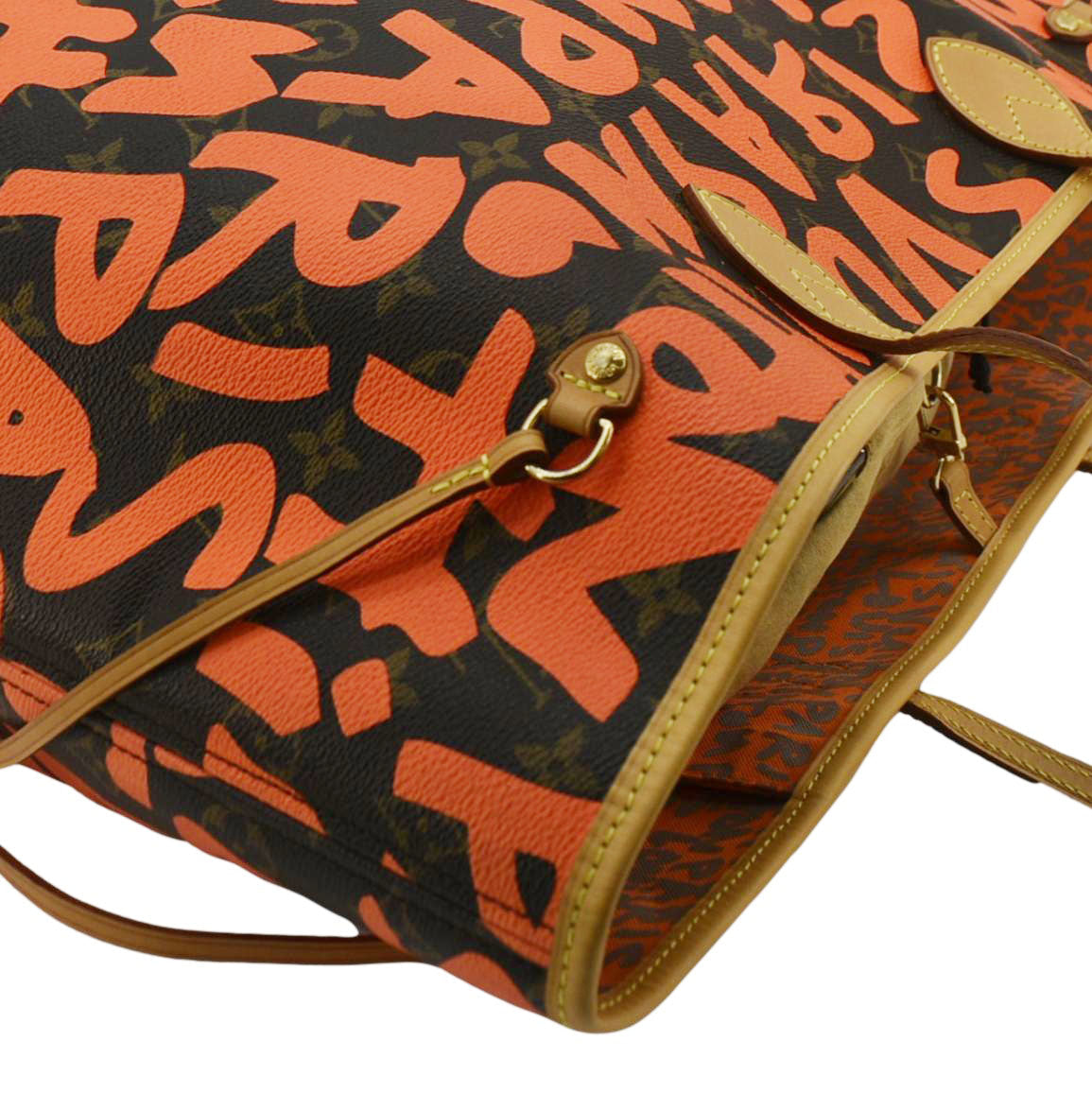 LOUIS VUITTON Neverfull GM Monogram Graffiti Tote Bag Orange