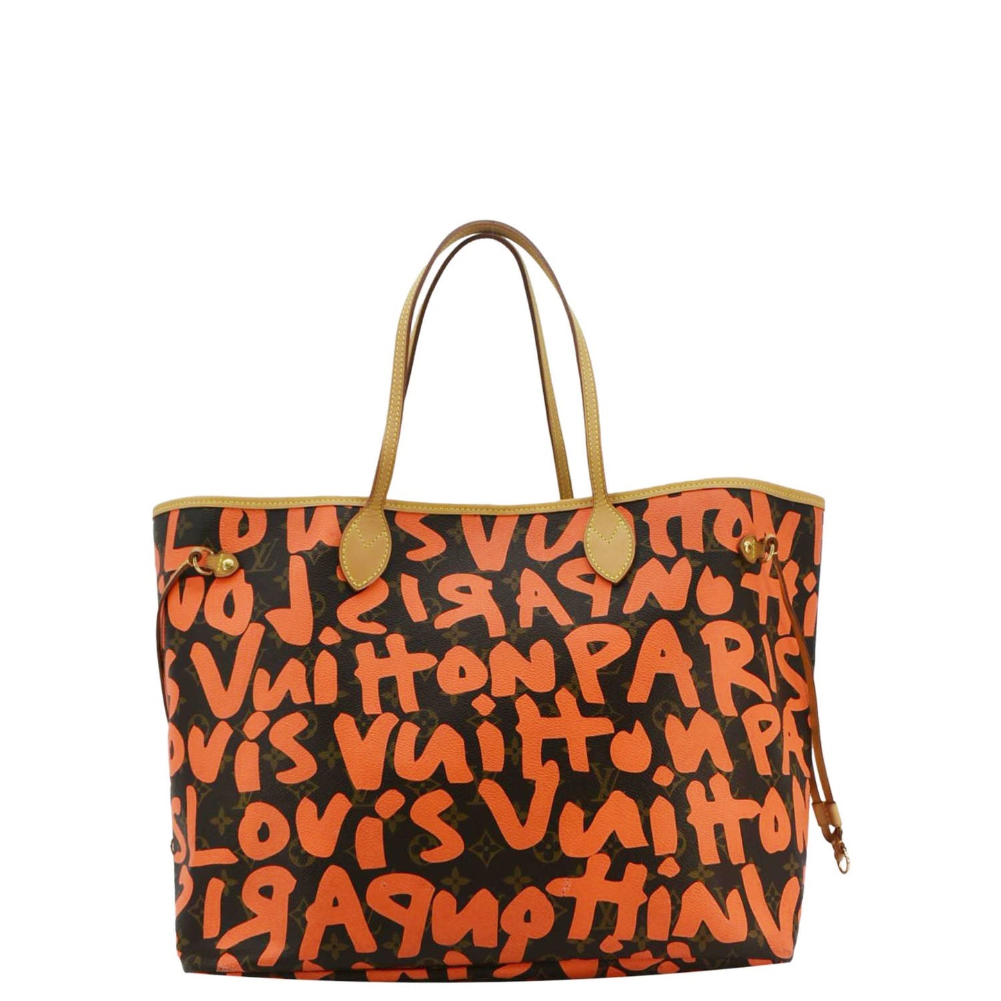 LOUIS VUITTON Neverfull GM Monogram Graffiti Tote Bag Orange