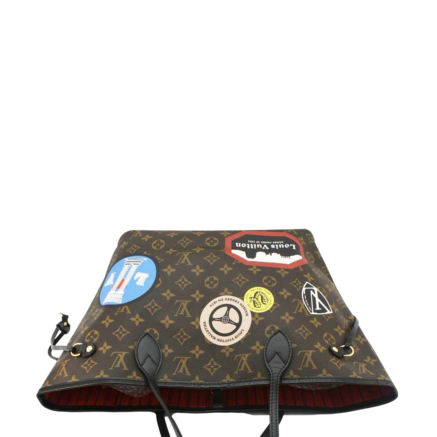 LOUIS VUITTON World Tour Neverfull MM Monogram Canvas Tote Shoulder Bag Brown