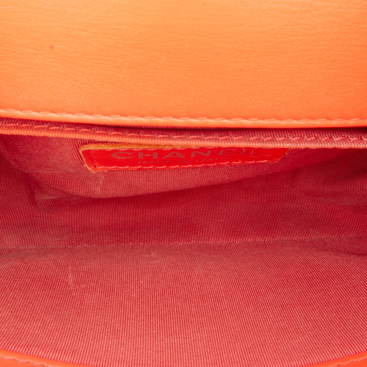 Red Chanel Small Chevron Boy Flap Bag