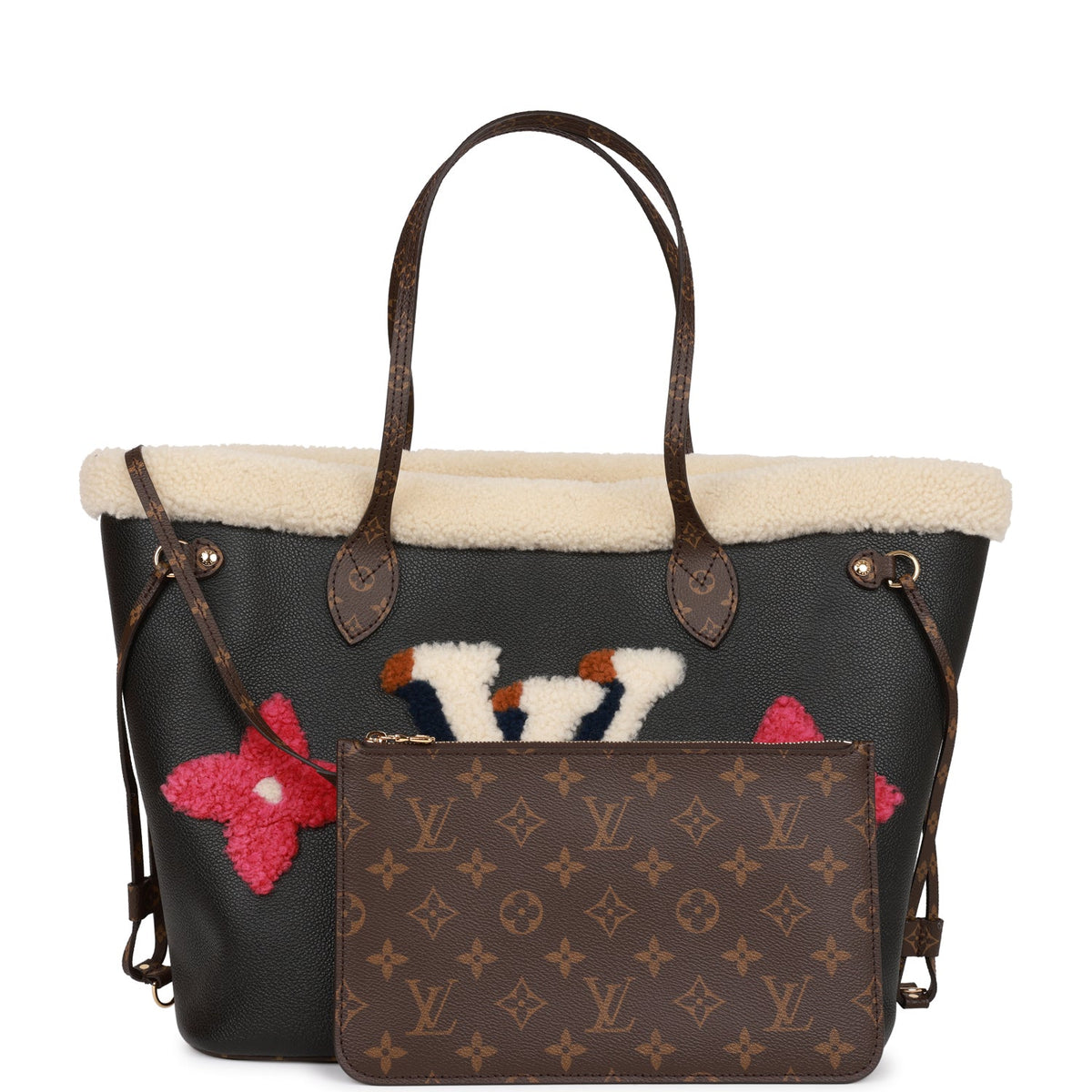 Louis Vuitton Teddy Monogram Shearling Neverfull MM