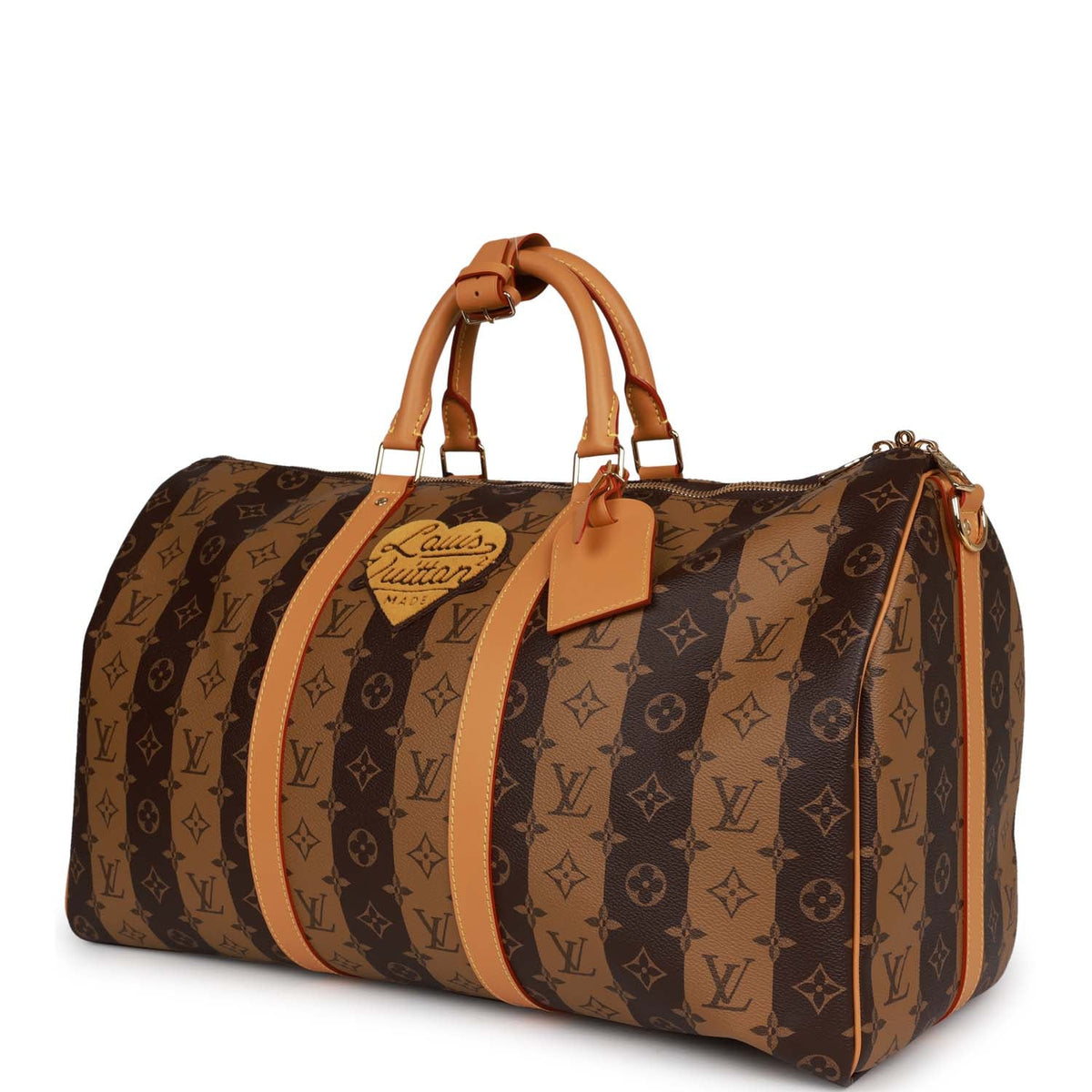 Louis Vuitton x Nigo Reverse Monogram Striped Keepall Bandouliere 50