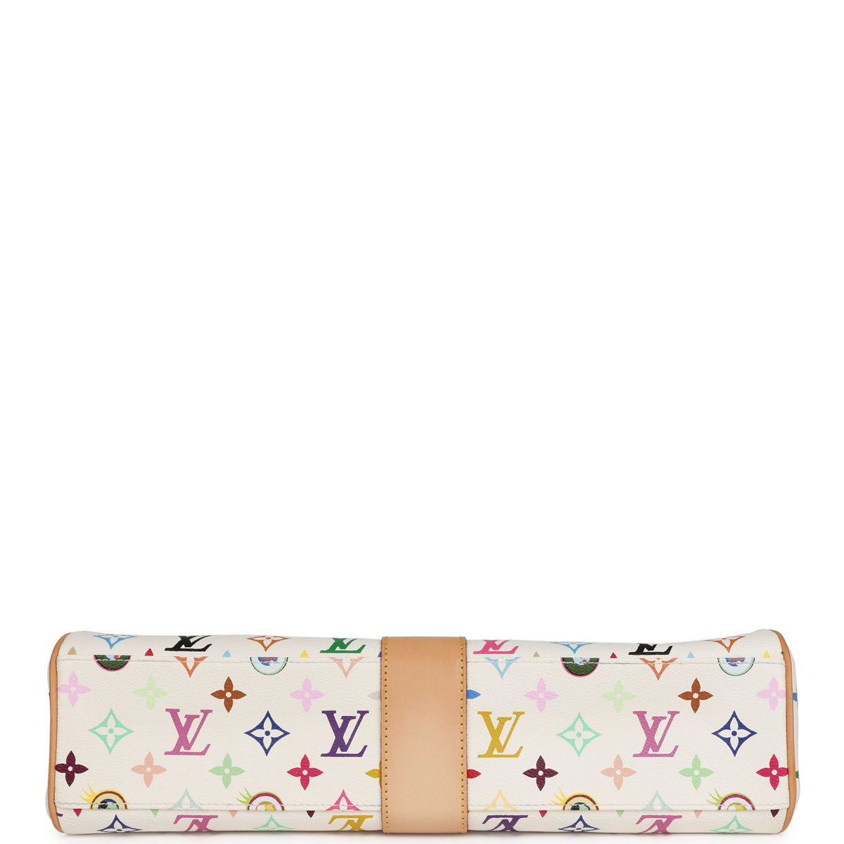 Vintage Louis Vuitton x Takashi Murakami Sac Retro GM White Multicolor Eye Love You Monogram Gold Hardware