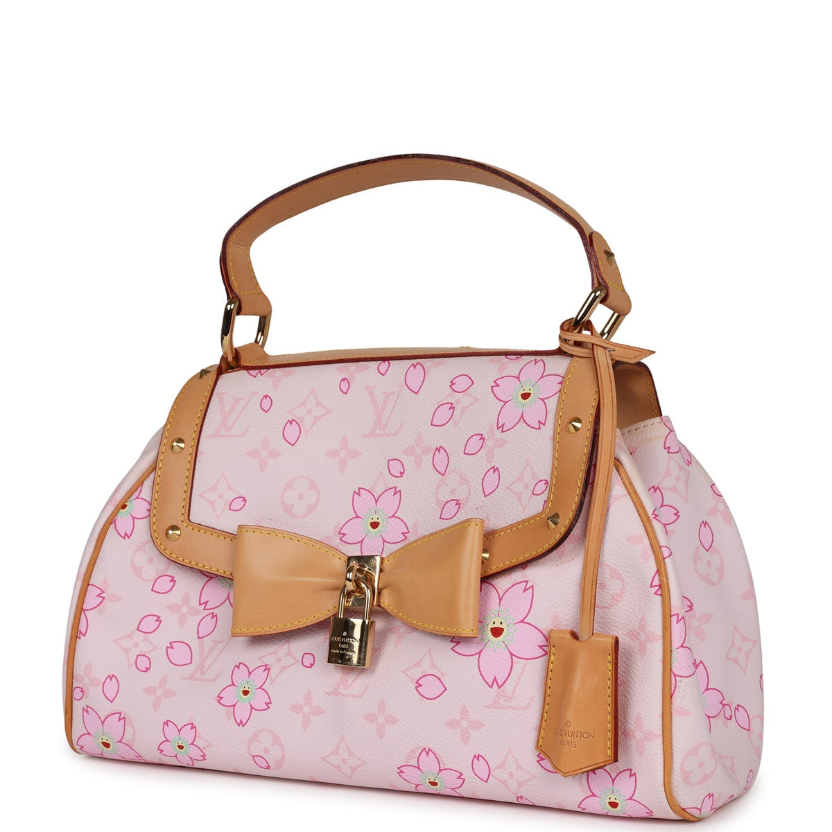 Vintage Louis Vuitton x Takashi Murakami Pink Monogram Cherry Blossom Sac Retro Gold Hardware