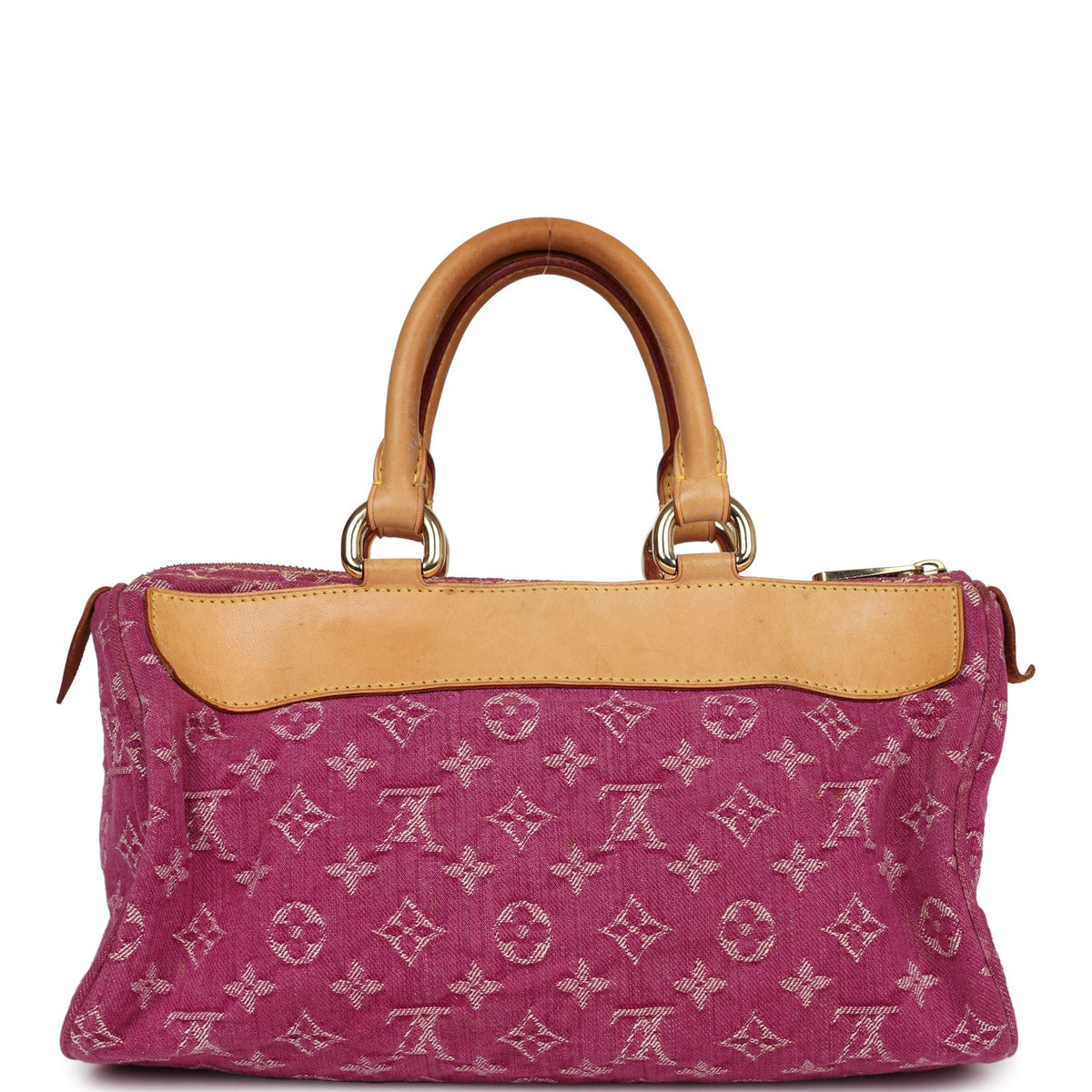 Vintage Louis Vuitton Neo Speedy Pink Denim Monogram Gold Hardware