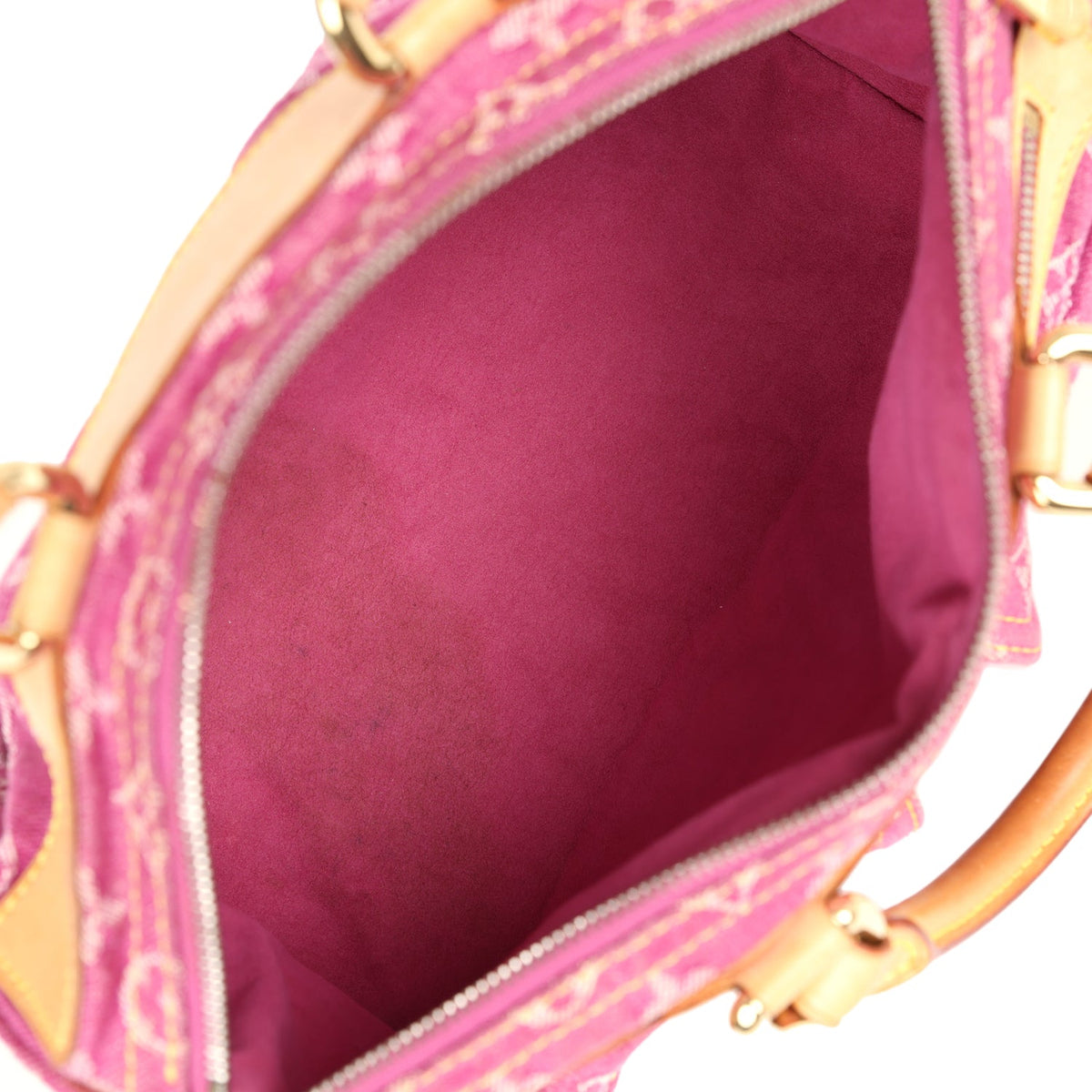 Vintage Louis Vuitton Neo Speedy Pink Denim Monogram Gold Hardware