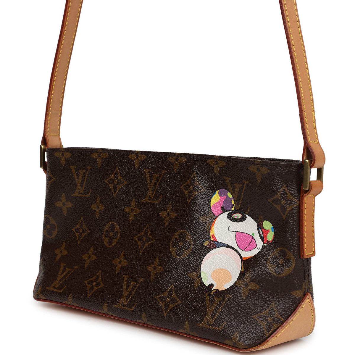 Vintage Louis Vuitton X Takashi Murakami Panda Troutter Brown Monogram Gold Hardware