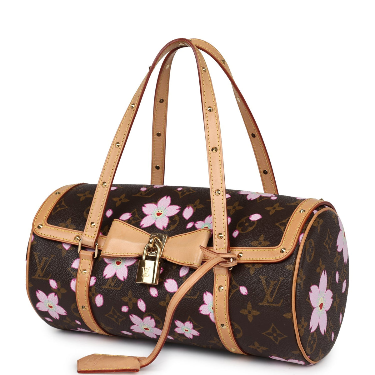 Vintage Louis Vuitton X Takashi Murakami Papillon Monogram Cherry Blossom Gold Hardware