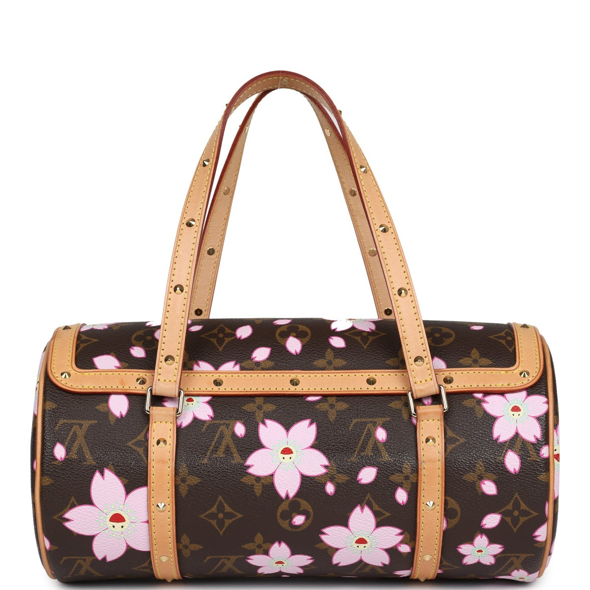 Vintage Louis Vuitton X Takashi Murakami Papillon Monogram Cherry Blossom Gold Hardware