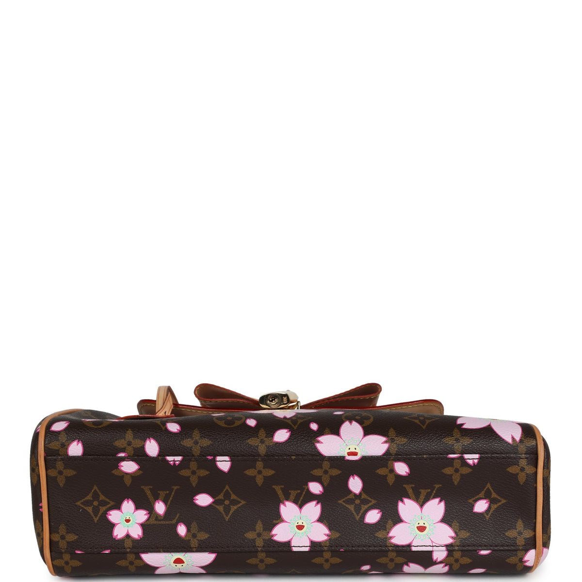 Vintage Louis Vuitton x Takashi Murakami Sac Retro PM Brown Monogram Cherry Blossom Gold Hardware