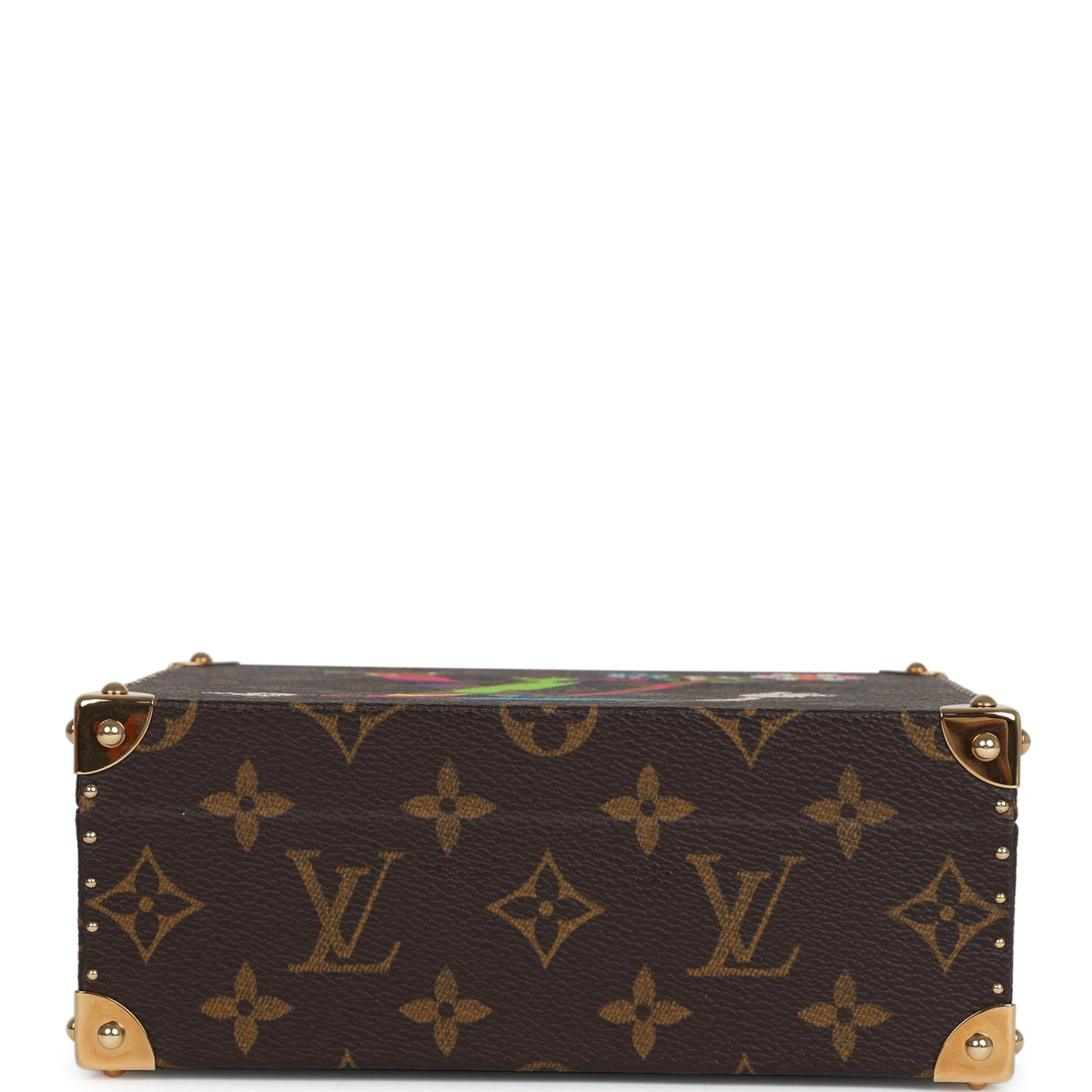Vintage Louis Vuitton x Takashi Murakami Hands Jewelry Trunk Brown Multi Monogram Hands Brass Hardware