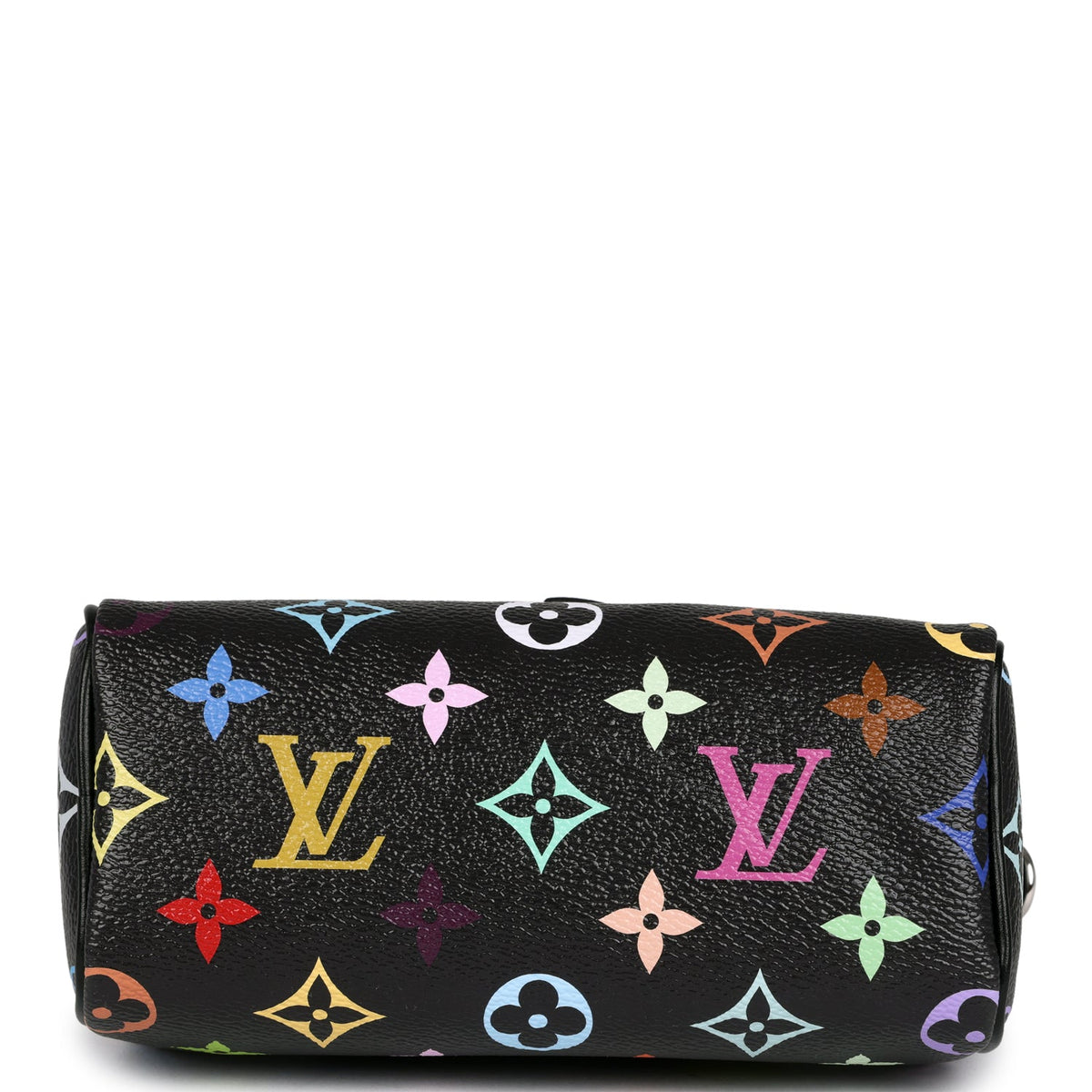 Louis Vuitton X Murakami Nano Speedy Bag Black Multicolor Monogram Gold Hardware