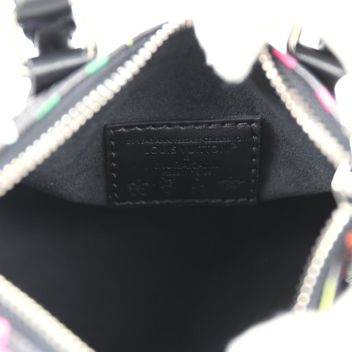Louis Vuitton X Murakami Nano Speedy Bag Black Multicolor Monogram Gold Hardware