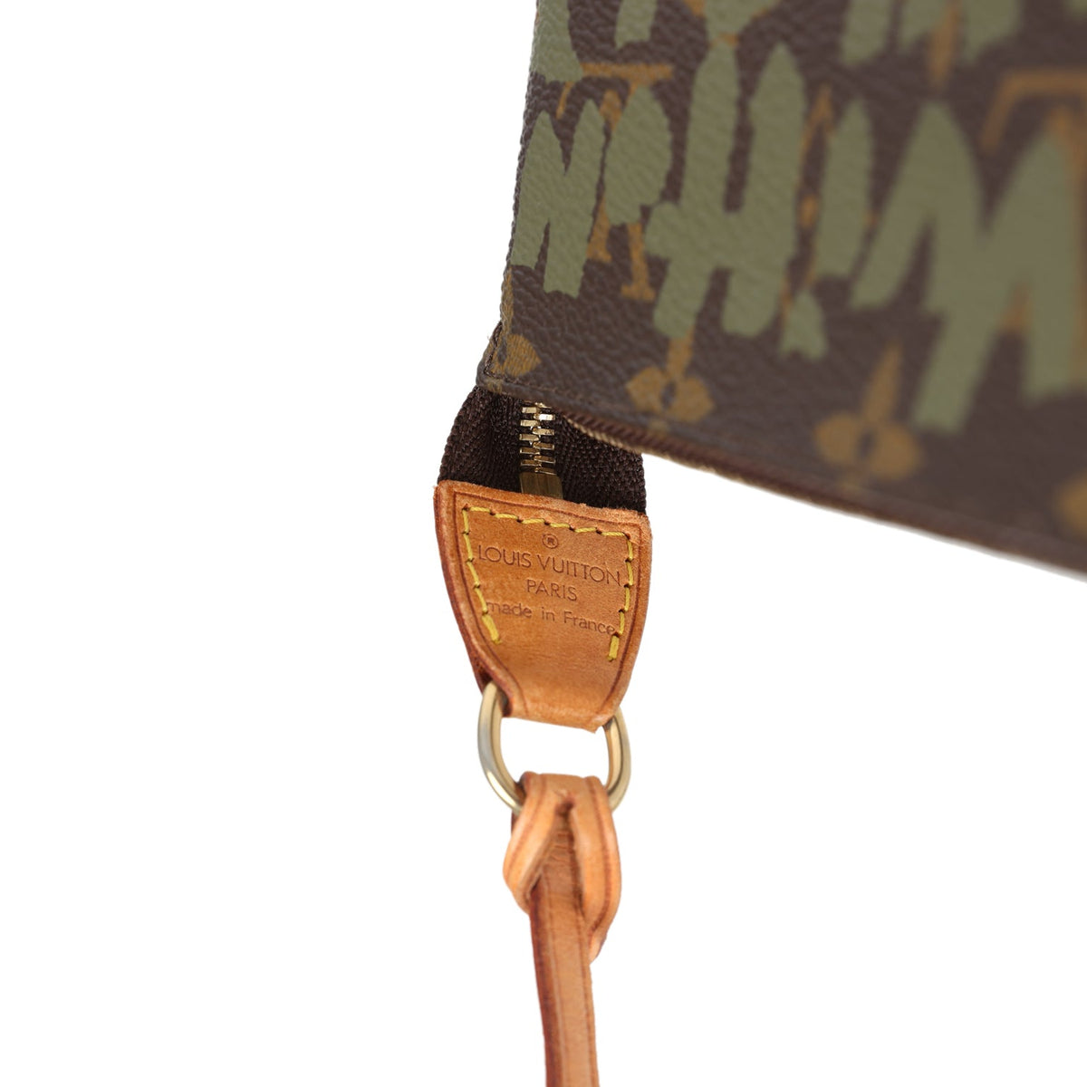 Vintage Louis Vuitton x Stephen Sprouse Pochette Accessories Khaki Graffiti Gold Hardware