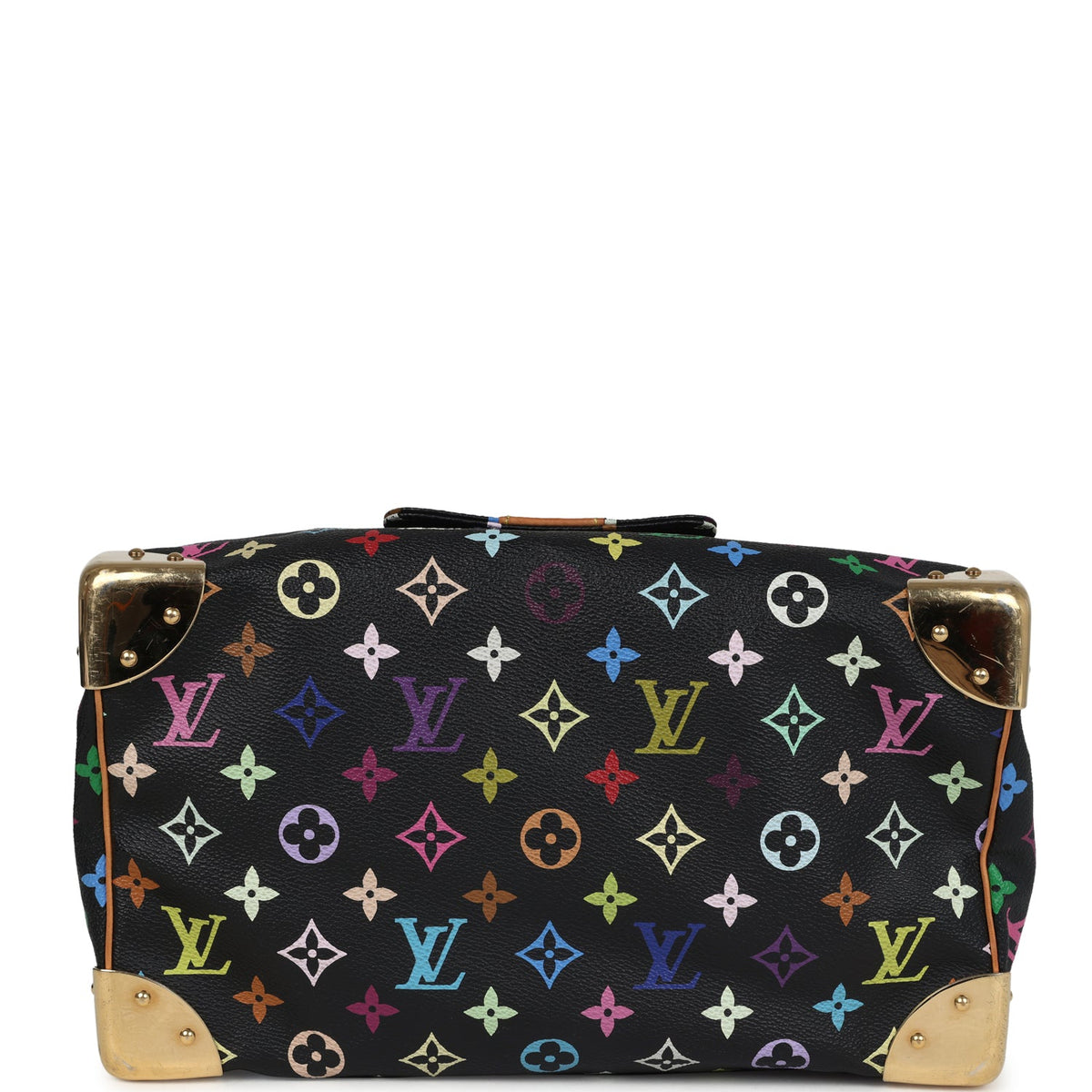 Vintage Louis Vuitton X Murakami Speedy 30 Black Multicolor Monogram Gold Hardware