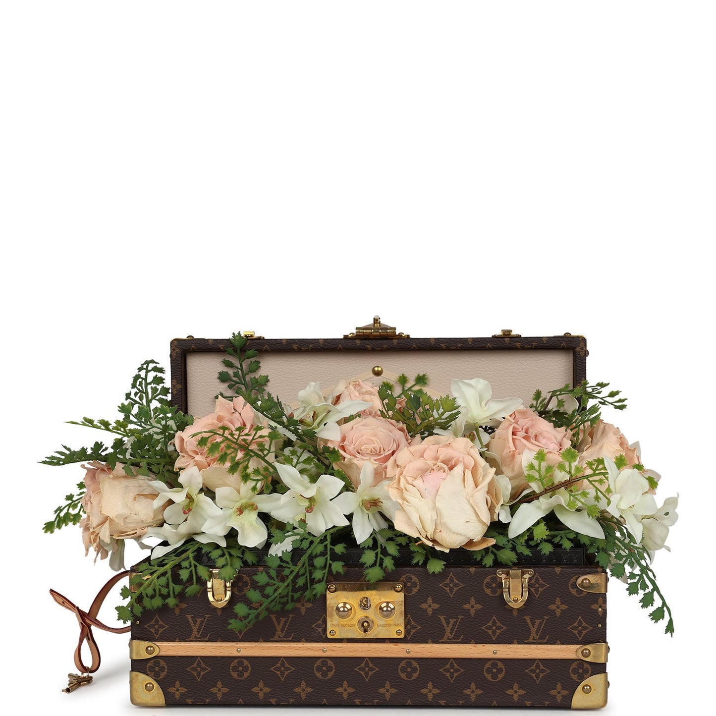 Louis Vuitton Malle Fleurs Trunk Brown Monogram Brass Hardware