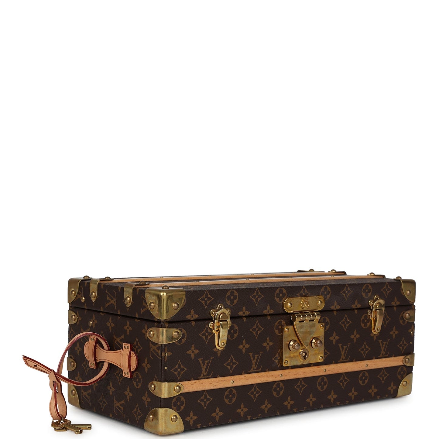 Louis Vuitton Malle Fleurs Trunk Brown Monogram Brass Hardware