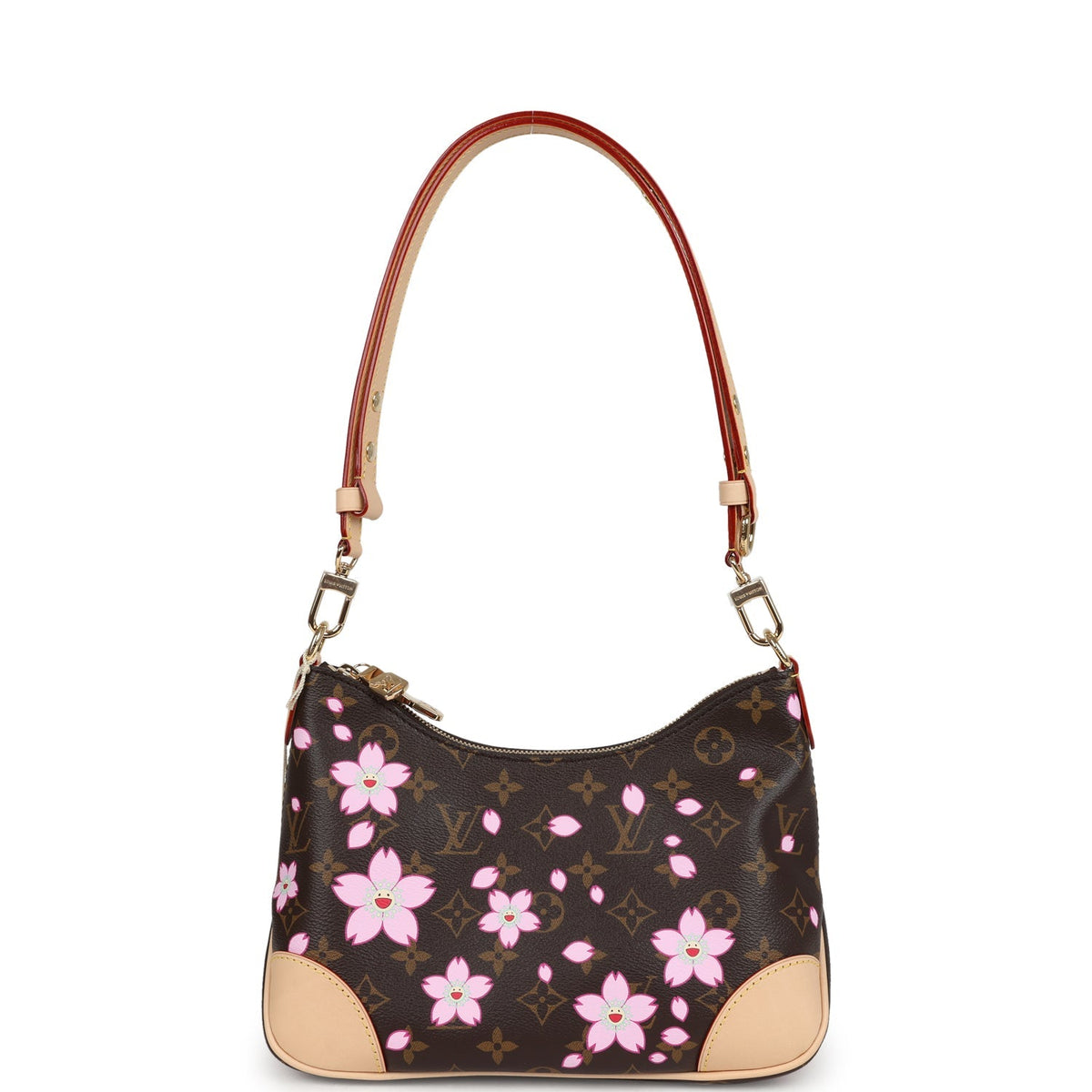 Louis Vuitton X Takashi Murakami Cherry Blossom Boulogne PM Brown Monogram Gold Hardware