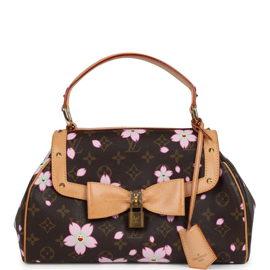 Vintage Louis Vuitton x Takashi Murakami Sac Retro PM Brown Monogram Cherry Blossom Gold Hardware