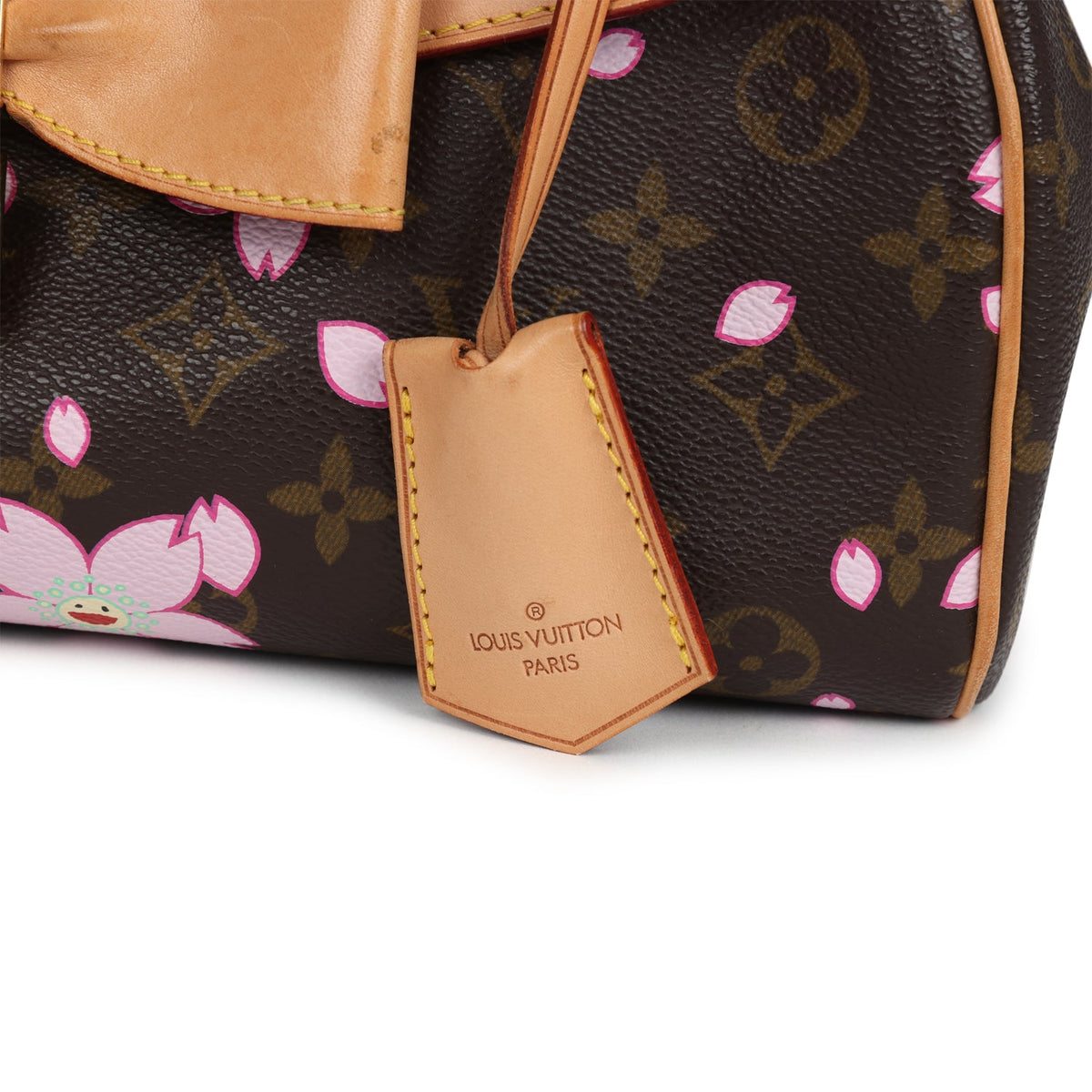Vintage Louis Vuitton x Takashi Murakami Sac Retro PM Brown Monogram Cherry Blossom Gold Hardware