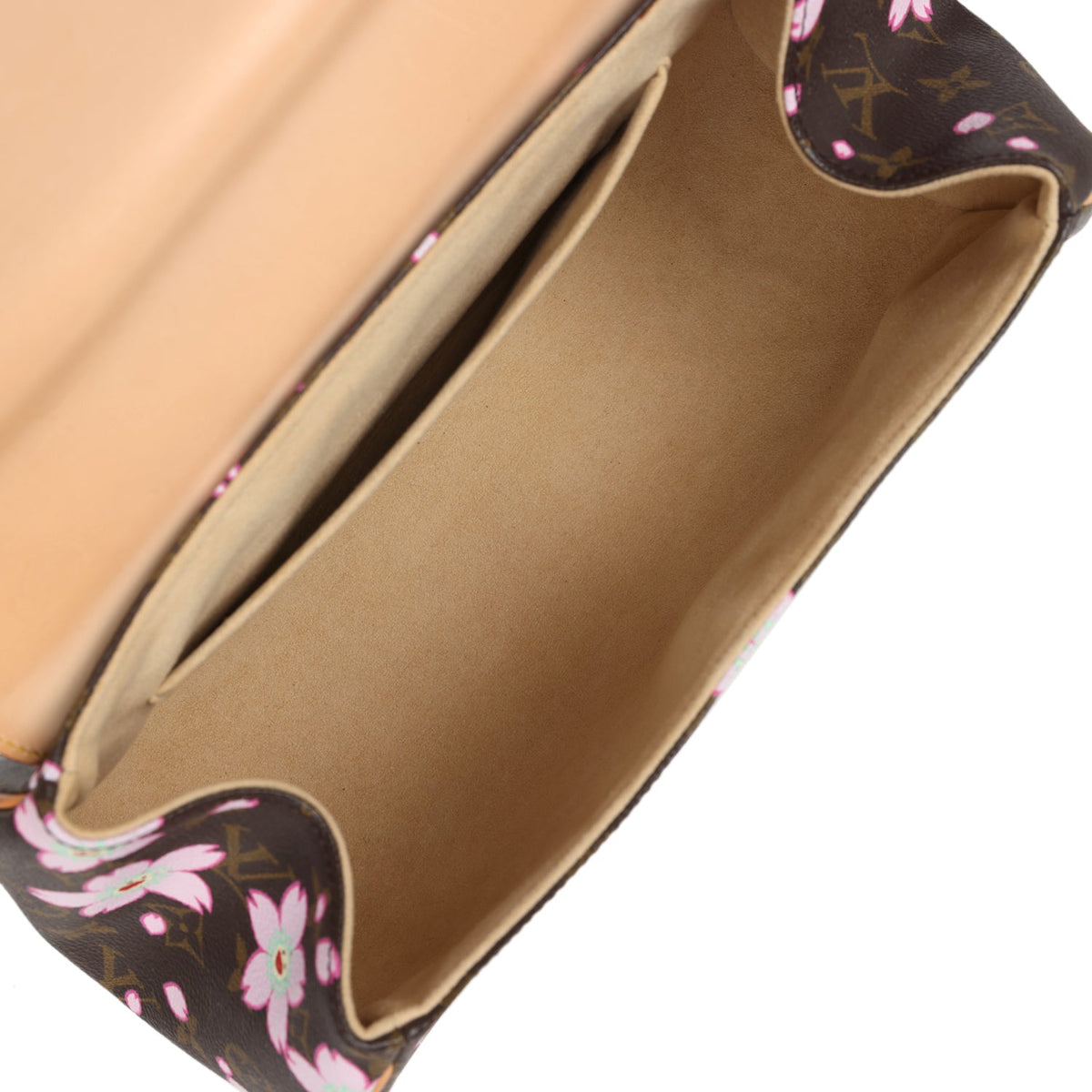 Vintage Louis Vuitton x Takashi Murakami Sac Retro PM Brown Monogram Cherry Blossom Gold Hardware